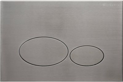 Saqu Oval bedieningspaneel geborsteld staal voor Geberit Sigma reservoir 12cm (UP320)