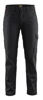 Blåkläder Dames Werkbroek Industrie 71041800 | Zwart/Rood | Maat 46 - 7330509486962