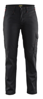 Blåkläder Dames Werkbroek Industrie 71041800 | Zwart/Rood | Maat 46 - 7330509486962