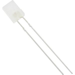 TRU COMPONENTS 1577314 Bedrade LED Wit Rechthoekig 2 x 5 mm 175 mcd 120 ° 20 mA