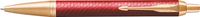 Parker IM Premium balpen, medium, in giftbox, Deep red (rood/goud)