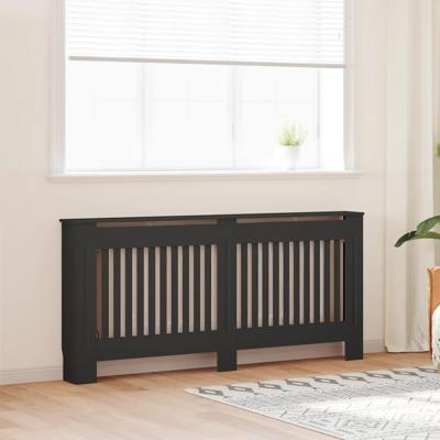 Radiatorombouw 172x19x81,5 cm MDF zwart