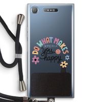 Happy days: Sony Xperia XZ1 Transparant Hoesje met koord