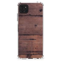 Samsung Galaxy A22 5G Stevig Telefoonhoesje Old Wood