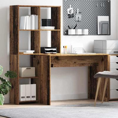 Bureau met plank Oud hout 138.5 x 55 x 143 cm Bewerkt hout