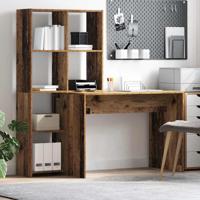 Bureau met plank Oud hout 138.5 x 55 x 143 cm Bewerkt hout