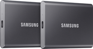 Samsung T7 Portable SSD 1TB Grijs - Duo Pack