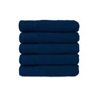 The One Badhanddoek Deluxe 70x140 550 gr Navy (5 stuks)