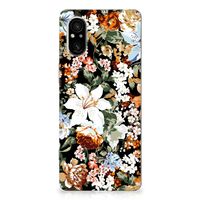 TPU Case voor Sony Xperia 5 V Dark Flowers - thumbnail