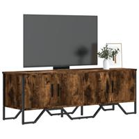 Tv-meubel 122x34x41 cm bewerkt hout gerookt eikenkleurig