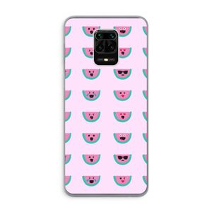 Smiley watermeloenprint: Xiaomi Redmi Note 9 Pro Transparant Hoesje