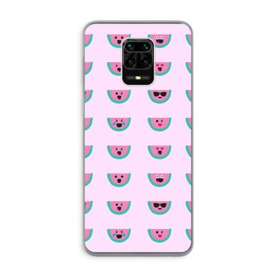 Smiley watermeloenprint: Xiaomi Redmi Note 9 Pro Transparant Hoesje
