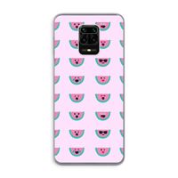 Smiley watermeloenprint: Xiaomi Redmi Note 9 Pro Transparant Hoesje