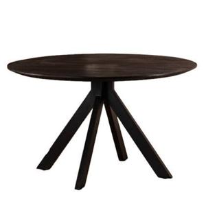 Giga Meubel - Eettafel Batti Robuust Zwart Rond 130cm