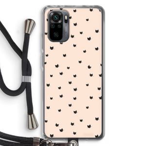 Kleine kattenkopjes: Xiaomi Redmi Note 10 Pro Transparant Hoesje met koord