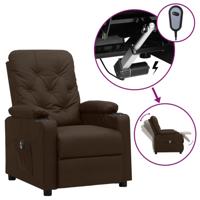 Fauteuil verstelbaar elektrisch kunstleer bruin Fauteuil verstelbaar elektrisch kunstleer bruin