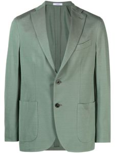 Boglioli blazer en coton à simple boutonnage - Vert