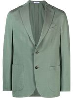 Boglioli blazer en coton à simple boutonnage - Vert