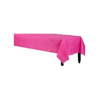 2x stuks tafelkleed fuchsia roze 140 x 240 cm van plastic   - - thumbnail