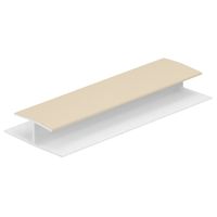 Verbindingprofiel Licht ivoor (dakrand) - Keralit (0420)