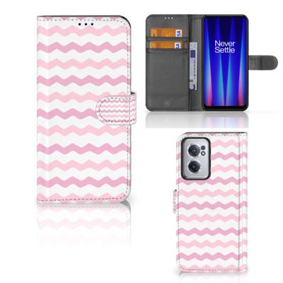 OnePlus Nord CE 2 | Telefoon Hoesje | Waves Roze