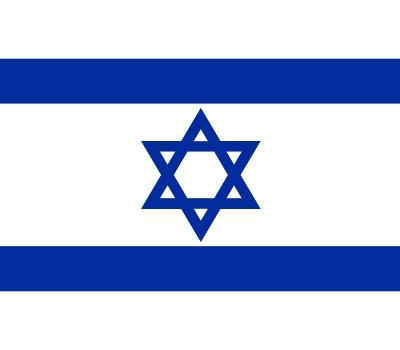 Vlag van Israel stickers - 7.5 x 10 cm - Binnen/buiten