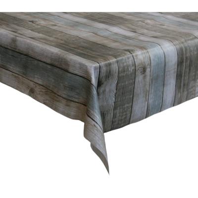 Bellatio Design Tafelzeil/tafelkleed - lange houten planken print - 140 x 220 cm - Tuintafelkleed