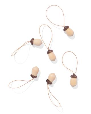 HEMA Kersthangers Hout - 6 Stuks (bruin)