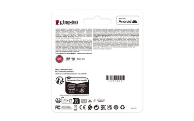 Kingston Technology 512GB microSDXC Canvas Select Plus Gen3 150MB/s A1 kaart + adapter