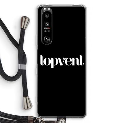 Topvent Zwart: Sony Xperia 1 III Transparant Hoesje met koord