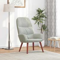 Relaxstoel fluweel lichtgrijs