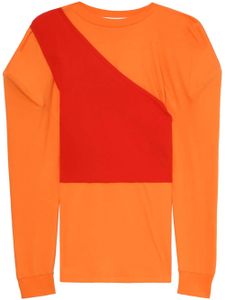 Enföld blouse colour block à design asymétrique - Orange