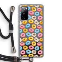 Pink donuts: Samsung Galaxy S20 FE / S20 FE 5G Transparant Hoesje met koord