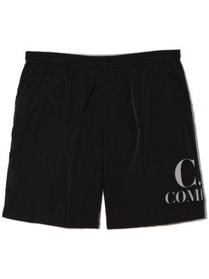 C.P. Company Kids short de bain à logo brodé - Noir