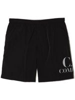 C.P. Company Kids short de bain à logo brodé - Noir