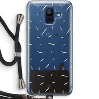 Hipster stripes: Samsung Galaxy A6 (2018) Transparant Hoesje met koord