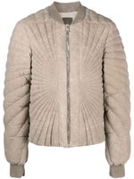 Moncler + Rick Owens veste bomber Flight à design matelassé - Tons neutres - thumbnail