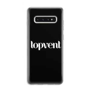 Topvent Zwart: Samsung Galaxy S10 4G Transparant Hoesje
