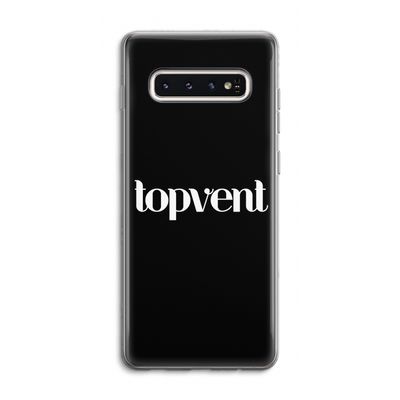 Topvent Zwart: Samsung Galaxy S10 4G Transparant Hoesje