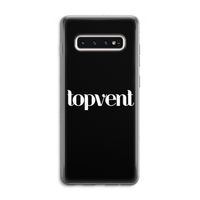 Topvent Zwart: Samsung Galaxy S10 4G Transparant Hoesje