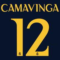 Camavinga 12 (Officiële Real Madrid Away Bedrukking 2023-2024)