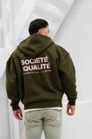 Equalité Societe Oversized Full Zip Hoodie Heren Donkergroen - Maat S - Kleur: DonkergroenRoze | Soccerfanshop Equalité Societe Oversized Full Zip Hoodie Heren Donkergroen - Maat S - Kleur: DonkergroenRoze | Soccerfanshop