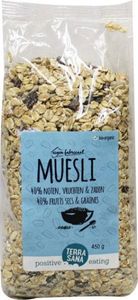Terrasana Muesli 40% noten & vruchten & zaden bio (450 gr)