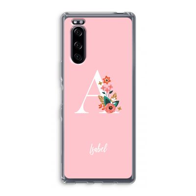 Pink Bouquet: Sony Xperia 5 Transparant Hoesje