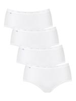 Sloggi - Basic Midi 4-pack - wit, Maat:44 Sloggi - Basic Midi 4-pack - wit, Maat:44