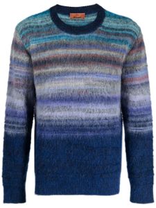 Missoni pull rayé à col rond - Bleu