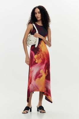 Asymmetrische mouwloze jurk - BLACK - L