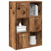 Boekenkast 60,5x30x90 cm bewerkt hout oud houtkleurig
