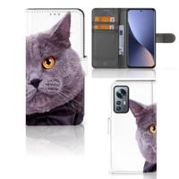 Xiaomi 12 | 12X | Telefoonhoesje | Met pasjeshouder | Kat