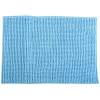 MSV Badkamerkleed/badmat voor op de vloer - lichtblauw - 40 x 60 cm - Microvezel   -